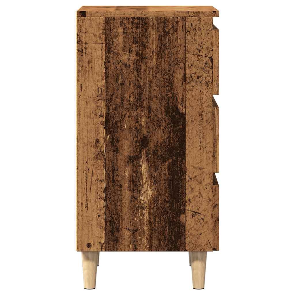 Table de chevet vieux bois 40x35x69 cm bois d’ingénierie - XIOS