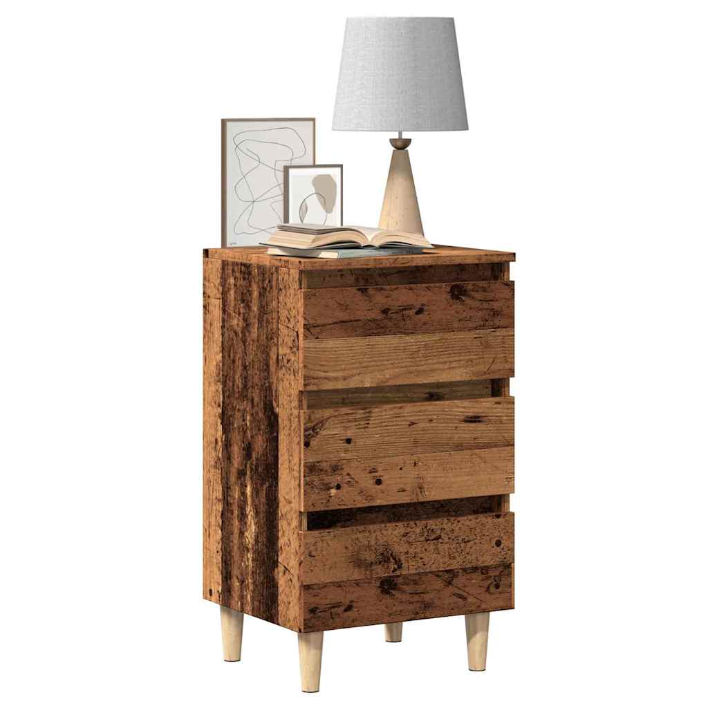 Table de chevet vieux bois 40x35x69 cm bois d’ingénierie - XIOS