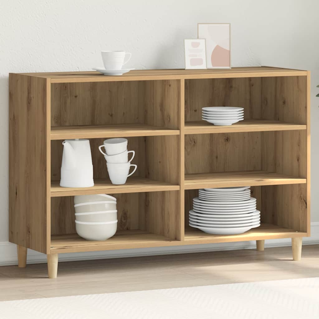 Buffet chêne artisanal 103,5x35x70 cm bois d'ingénierie - XIOS