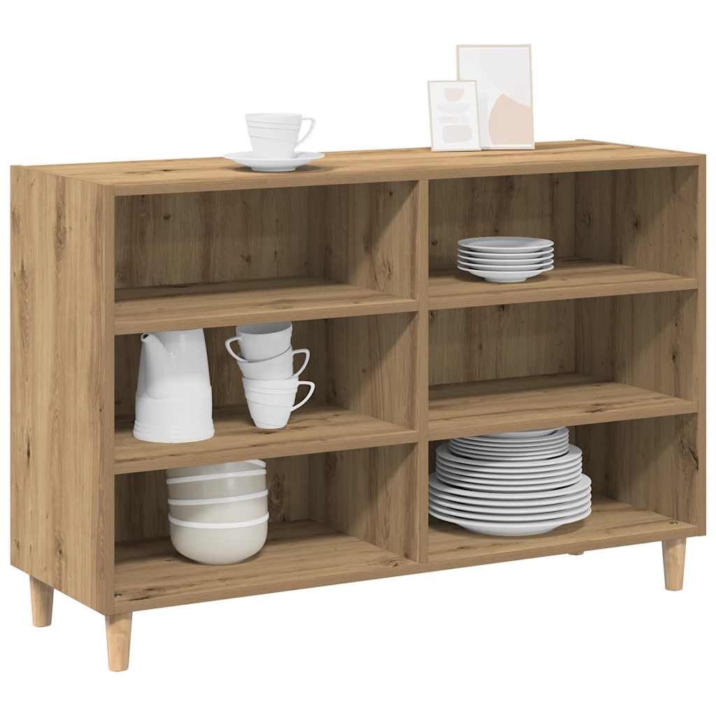 Buffet chêne artisanal 103,5x35x70 cm bois d'ingénierie - XIOS