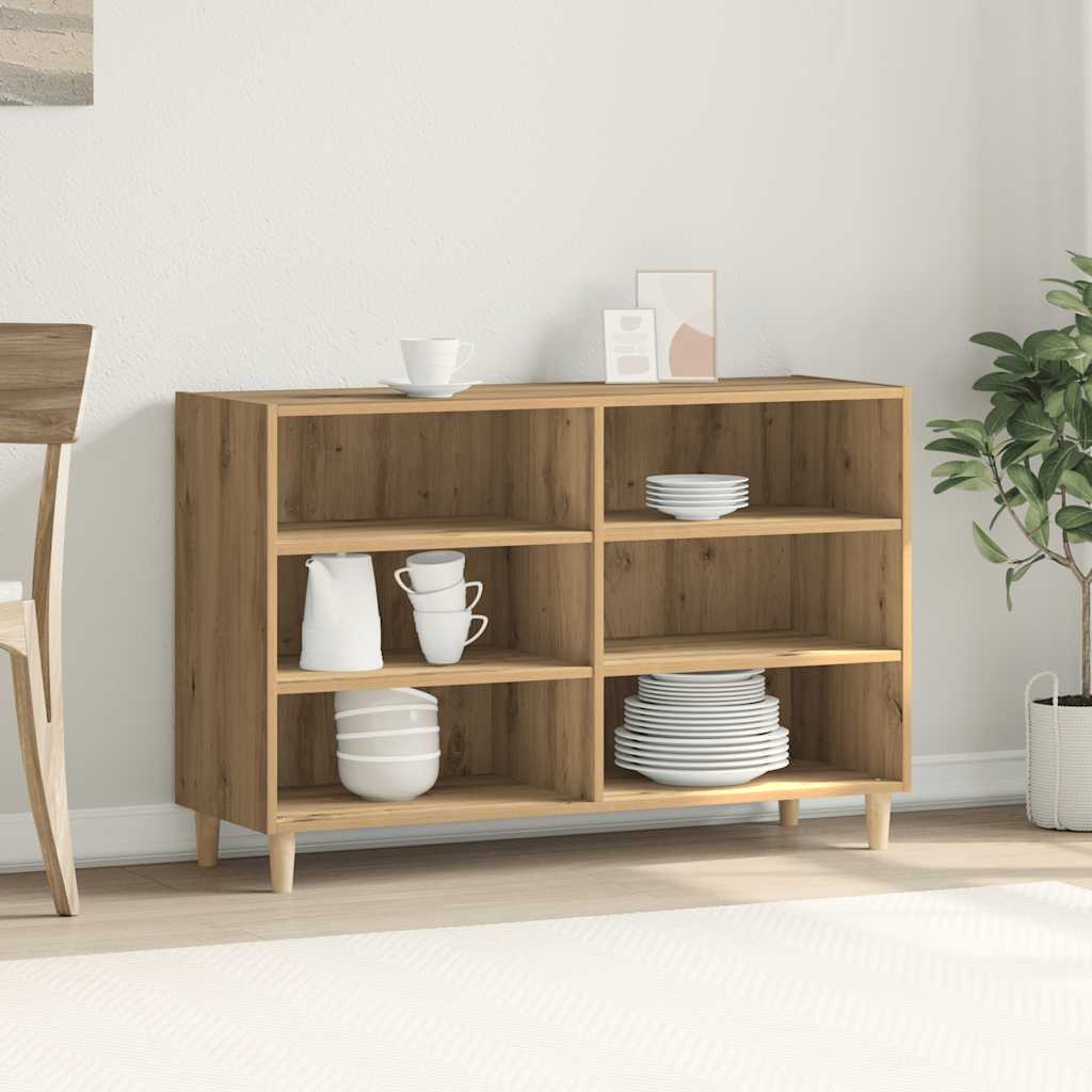Buffet chêne artisanal 103,5x35x70 cm bois d'ingénierie - XIOS