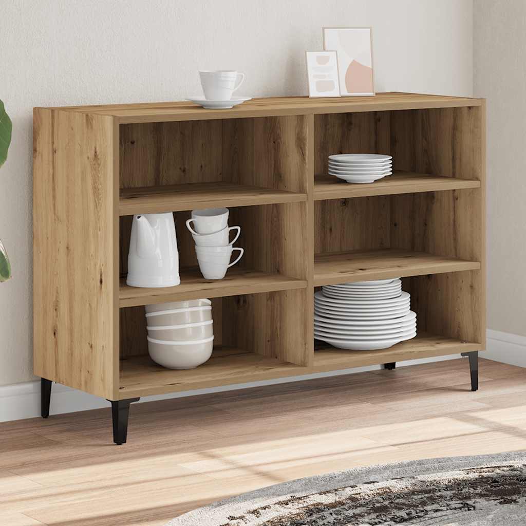 Buffet chêne artisanal 103,5x35x70 cm bois d'ingénierie - XIOS