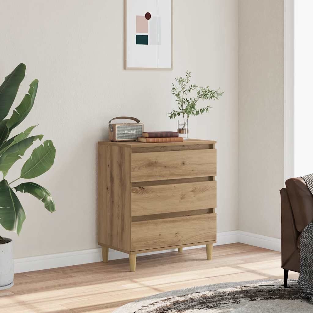 Buffet chêne artisanal 60x35x70 cm bois d'ingénierie - XIOS