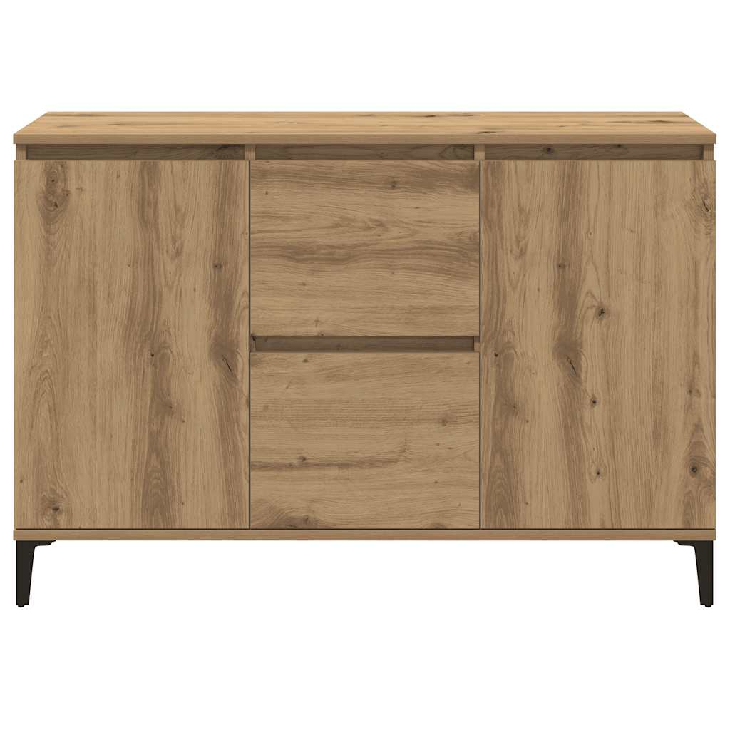Buffet chêne artisanal 102x35x70 cm bois d'ingénierie - XIOS