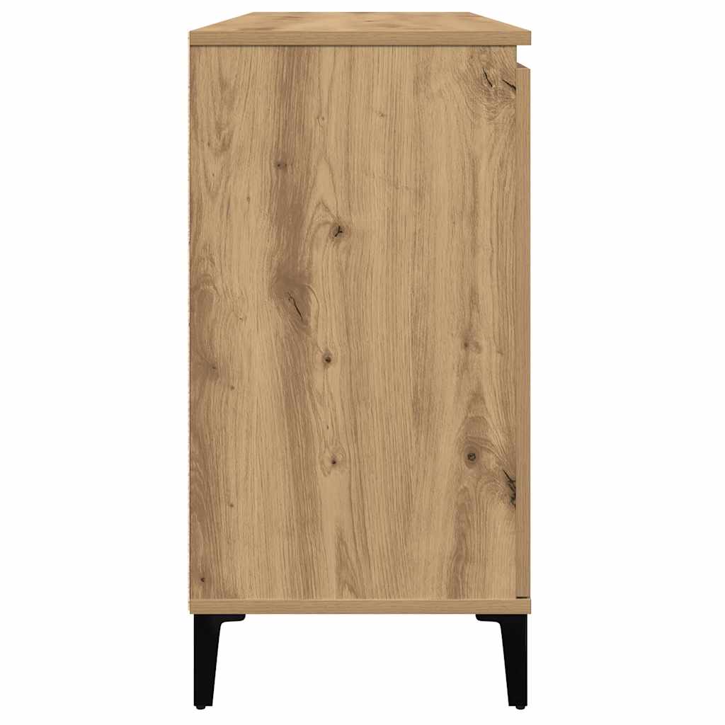 Buffet chêne artisanal 102x35x70 cm bois d'ingénierie - XIOS