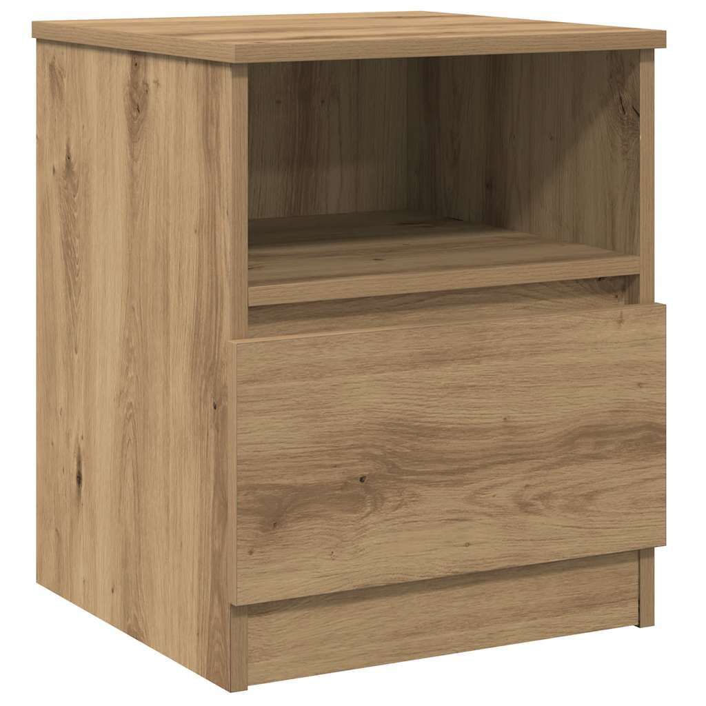 Tables chevet 2 pcs chêne artisanal 40x40x50 cm bois ingénierie - XIOS