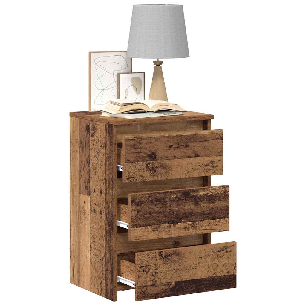 Tables de chevet 2 pcs vieux bois 40x35x62,5 cm bois ingénierie - XIOS