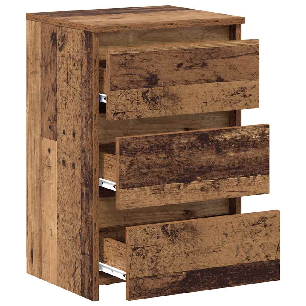 Tables de chevet 2 pcs vieux bois 40x35x62,5 cm bois ingénierie - XIOS