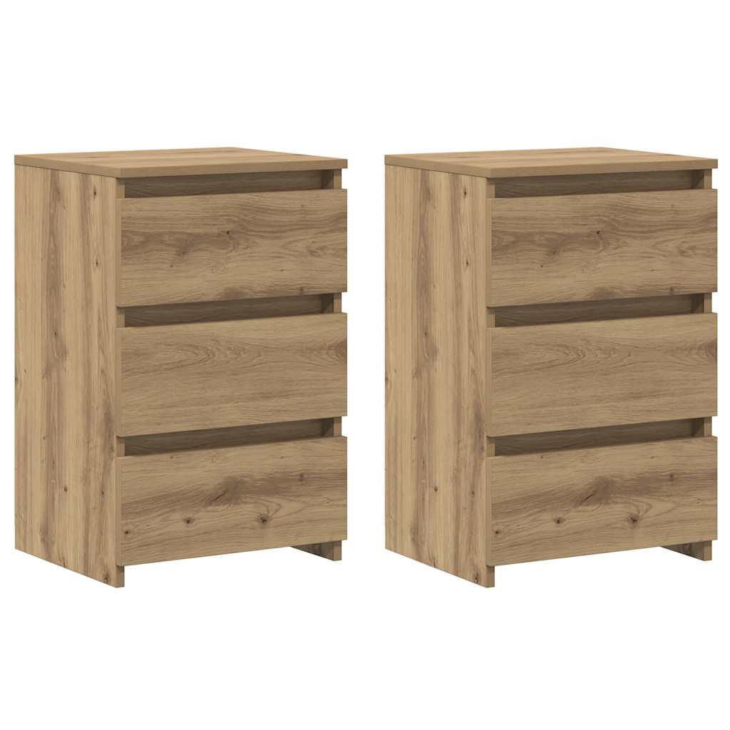 Tables de chevet 2 pcs chêne artisanal bois d'ingénierie - XIOS