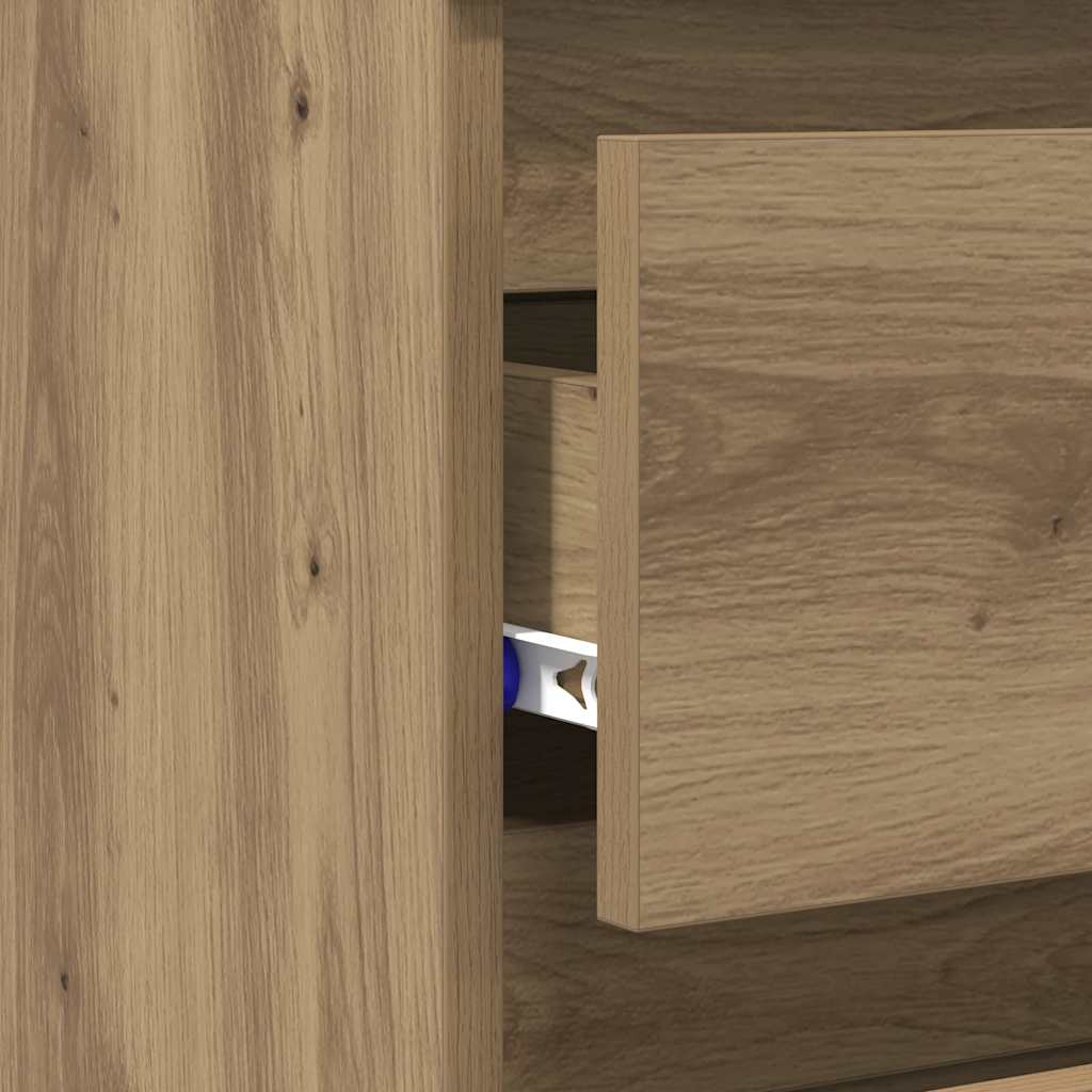 Tables de chevet 2 pcs chêne artisanal bois d'ingénierie - XIOS