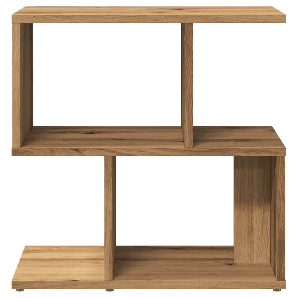 Table de chevet chêne artisanal 50x30x51,5 cm bois d'ingénierie - XIOS