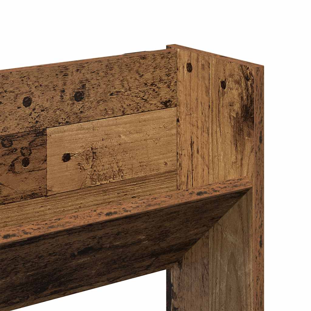 Armoire à chaussures murale vieux bois 80x18x90 cm - XIOS