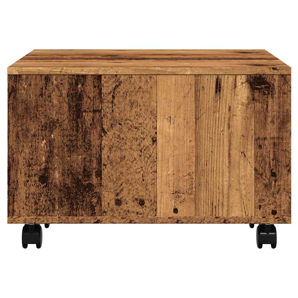 Table basse vieux bois 60x60x38 cm bois d'ingénierie - XIOS