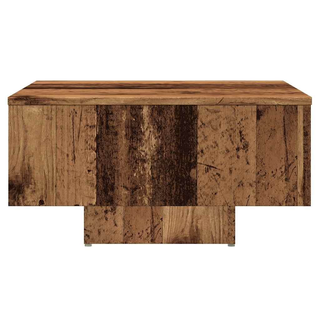 Table basse vieux bois 60x60x31,5 cm bois d'ingénierie - XIOS