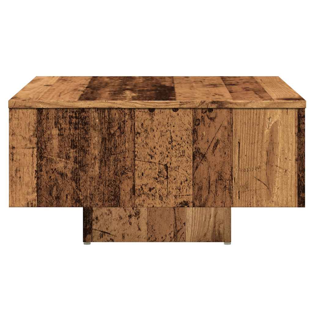 Table basse vieux bois 60x60x31,5 cm bois d'ingénierie - XIOS