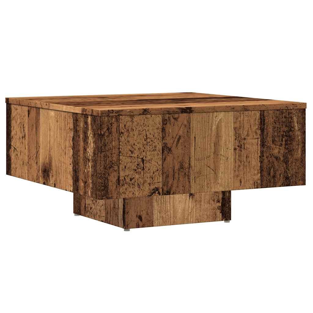 Table basse vieux bois 60x60x31,5 cm bois d'ingénierie - XIOS