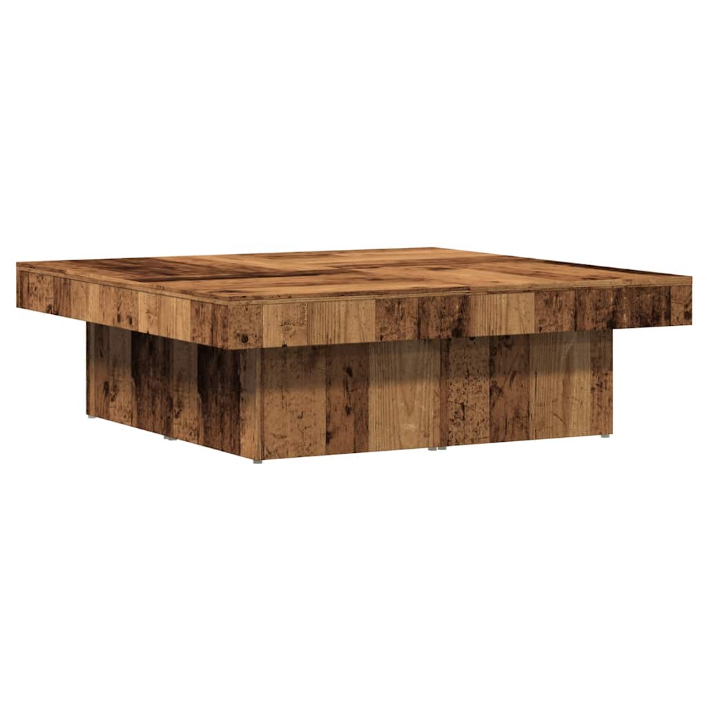 Table basse vieux bois 90x90x28 cm bois d'ingénierie - XIOS