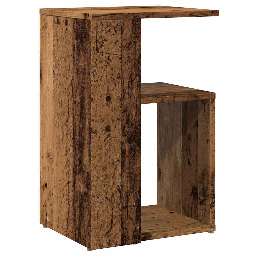Table d'appoint vieux bois 36x30x56 cm bois d'ingénierie - XIOS