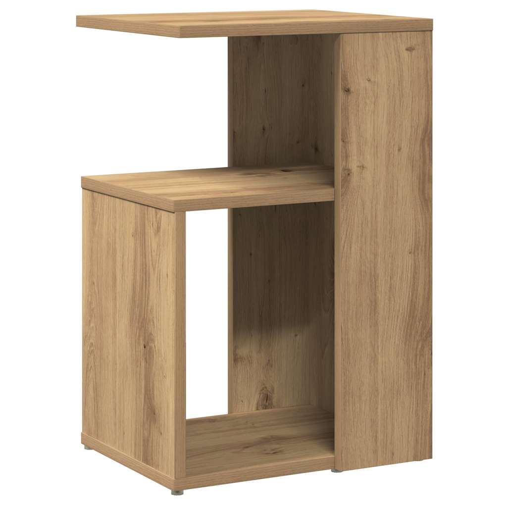 Table d'appoint chêne artisanal 36x30x56 cm bois d'ingénierie - XIOS