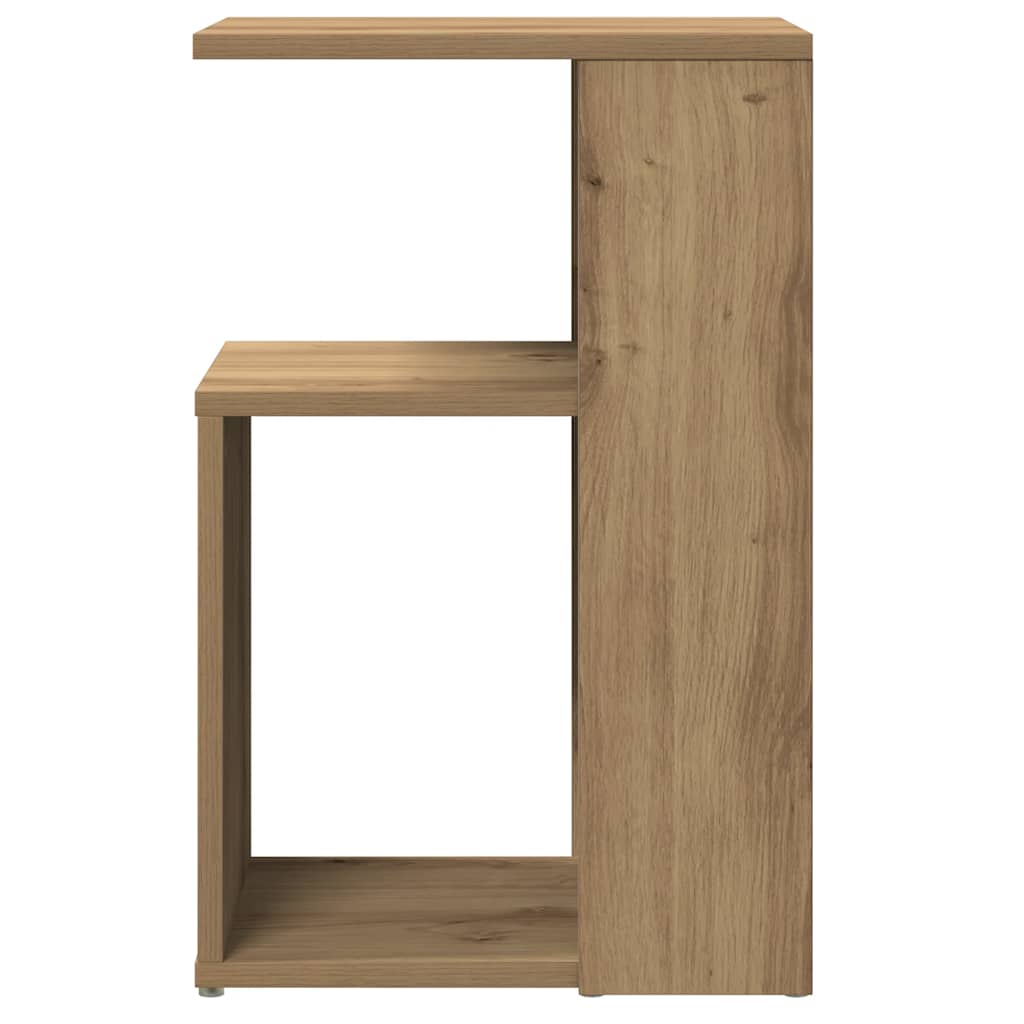 Table d'appoint chêne artisanal 36x30x56 cm bois d'ingénierie - XIOS