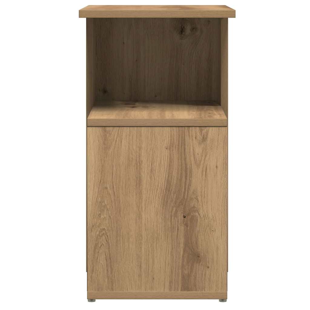 Table d'appoint chêne artisanal 36x30x56 cm bois d'ingénierie - XIOS