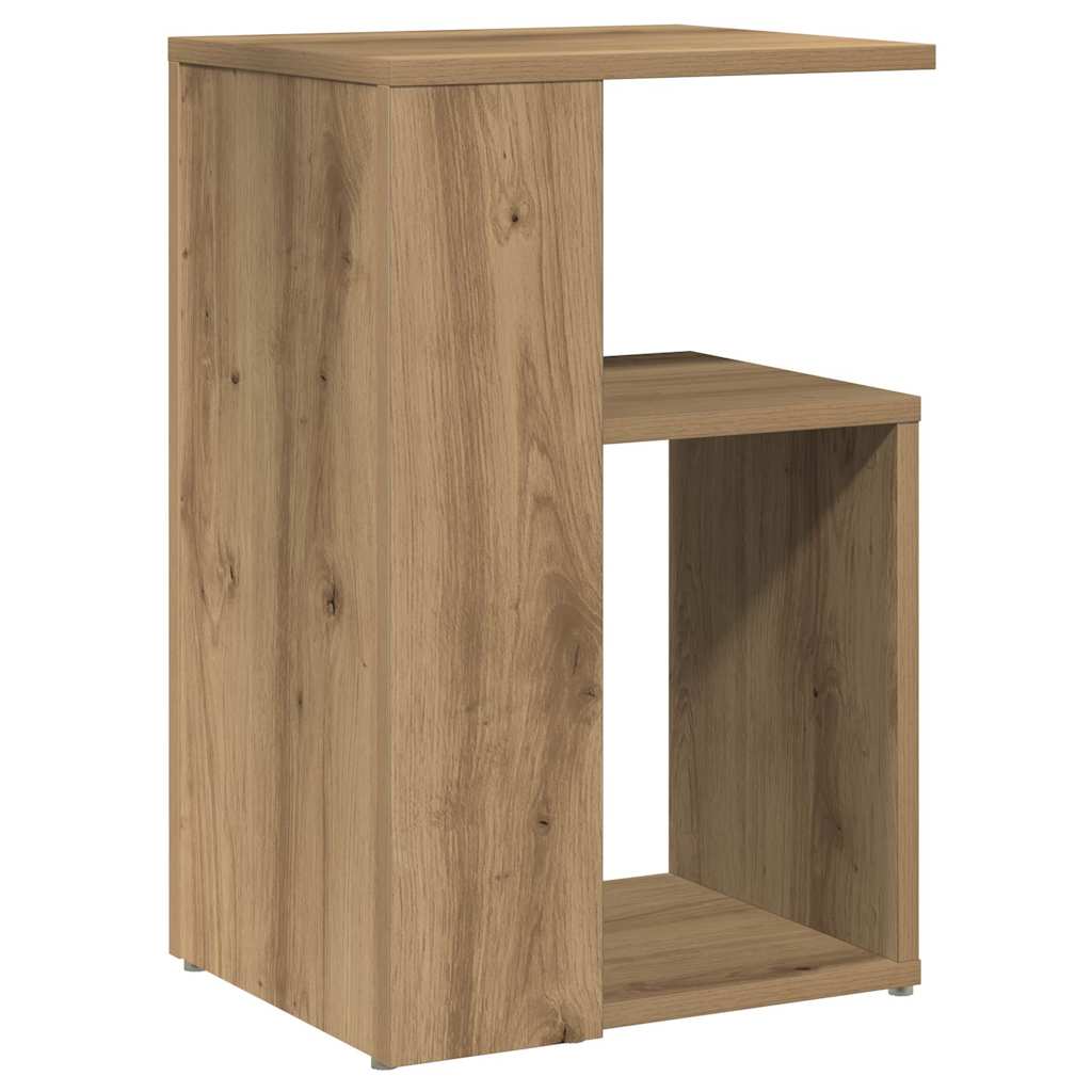 Table d'appoint chêne artisanal 36x30x56 cm bois d'ingénierie - XIOS