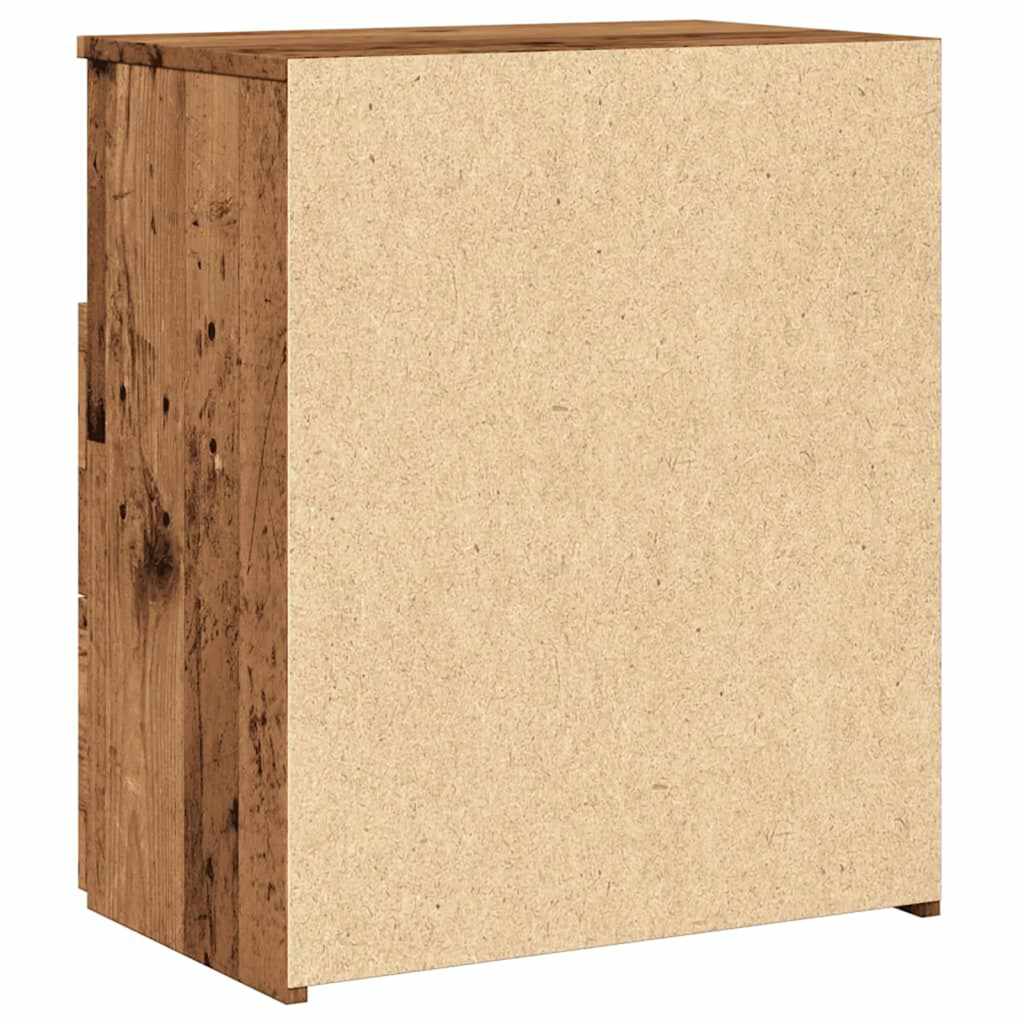 Tables de chevet 2 pcs vieux bois 50x32x60 cm bois d'ingénierie - XIOS