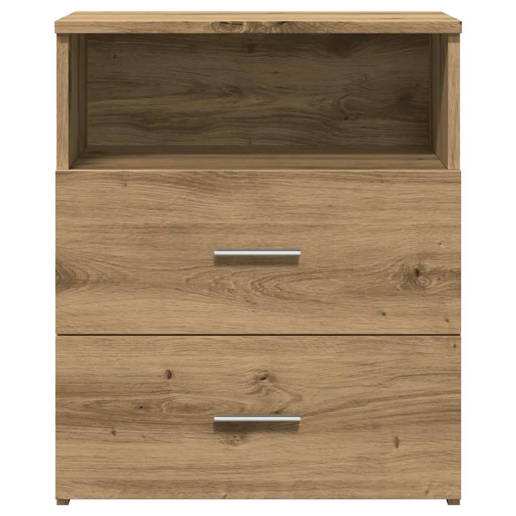 Table de chevet chêne artisanal 50x32x60 cm bois d'ingénierie - XIOS