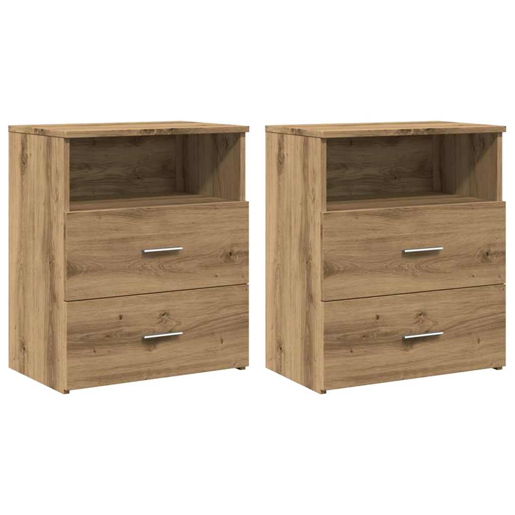 Tables de chevet 2 pcs chêne artisanal bois d'ingénierie - XIOS