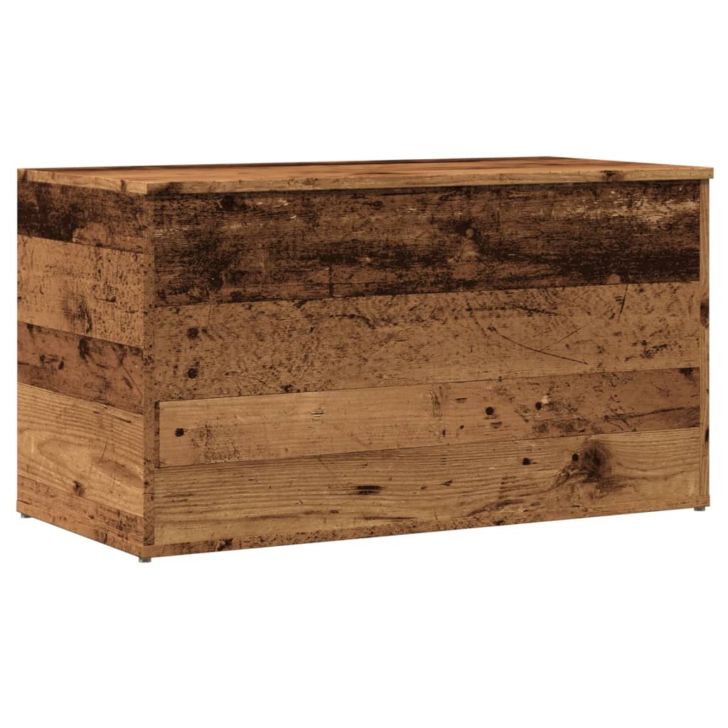 Coffre de rangement vieux bois 84x42x46 cm bois d'ingénierie - XIOS