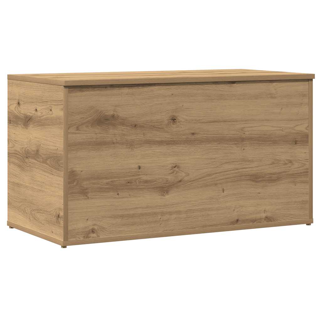 Coffre de rangement chêne artisanal 84x42x46 cm bois ingénierie - XIOS