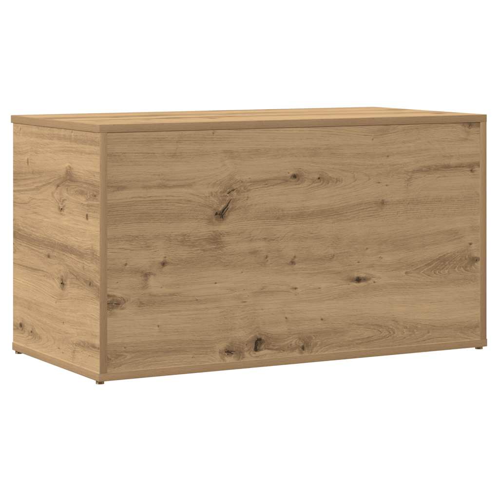 Coffre de rangement chêne artisanal 84x42x46 cm bois ingénierie - XIOS
