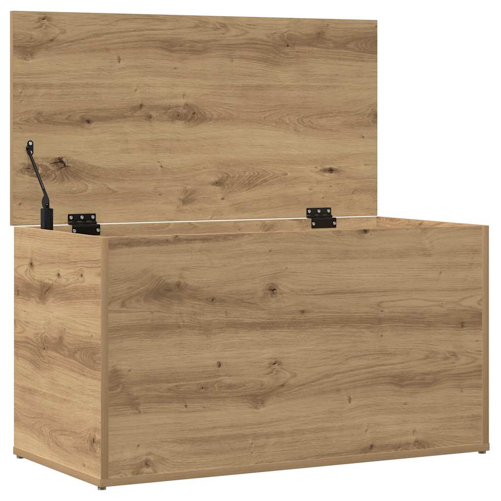 Coffre de rangement chêne artisanal 84x42x46 cm bois ingénierie - XIOS