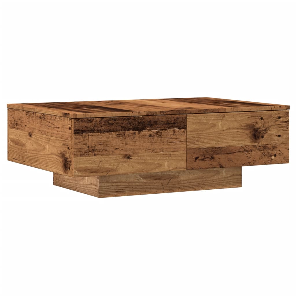 Table basse vieux bois 90x60x31 cm bois d'ingénierie - XIOS