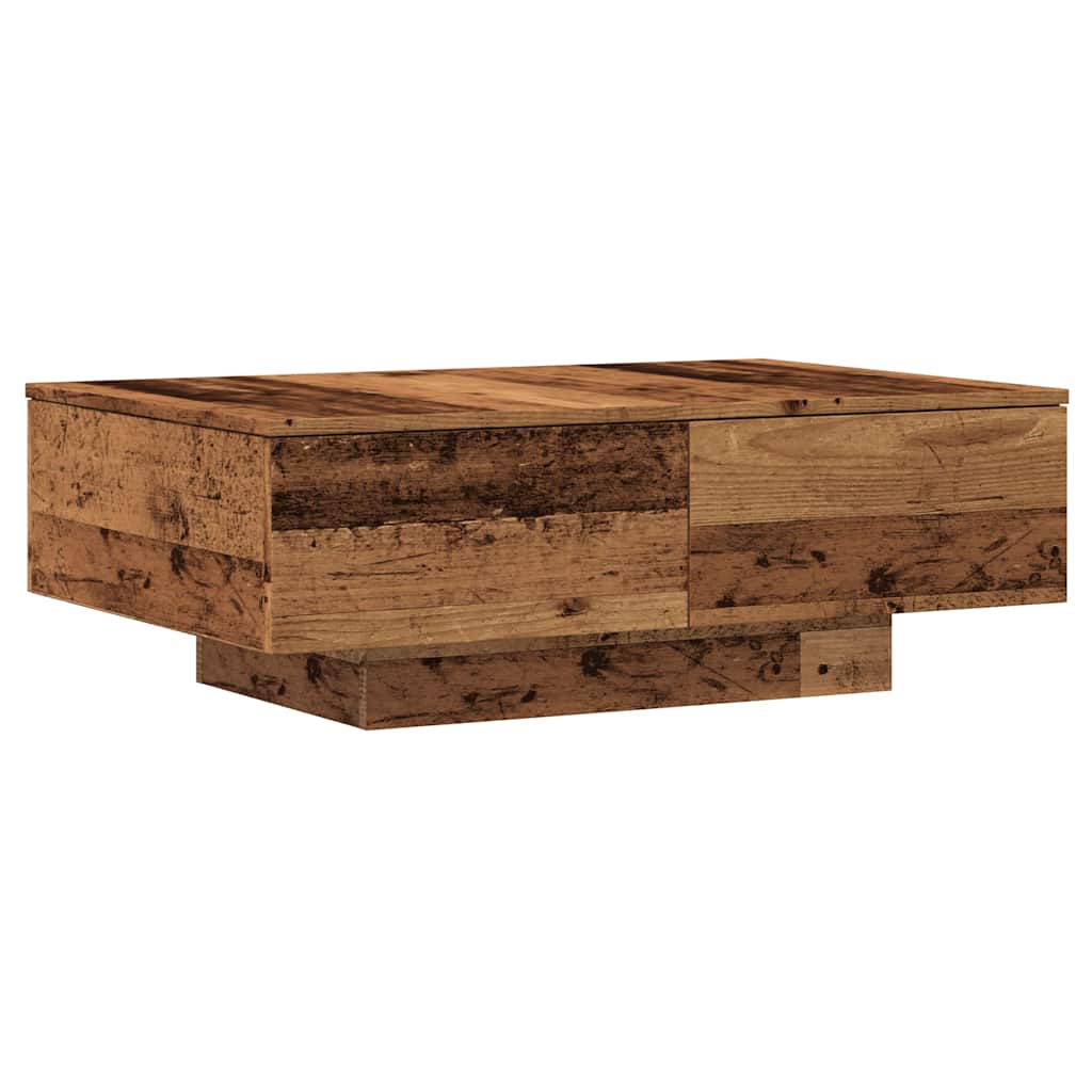 Table basse vieux bois 90x60x31 cm bois d'ingénierie - XIOS