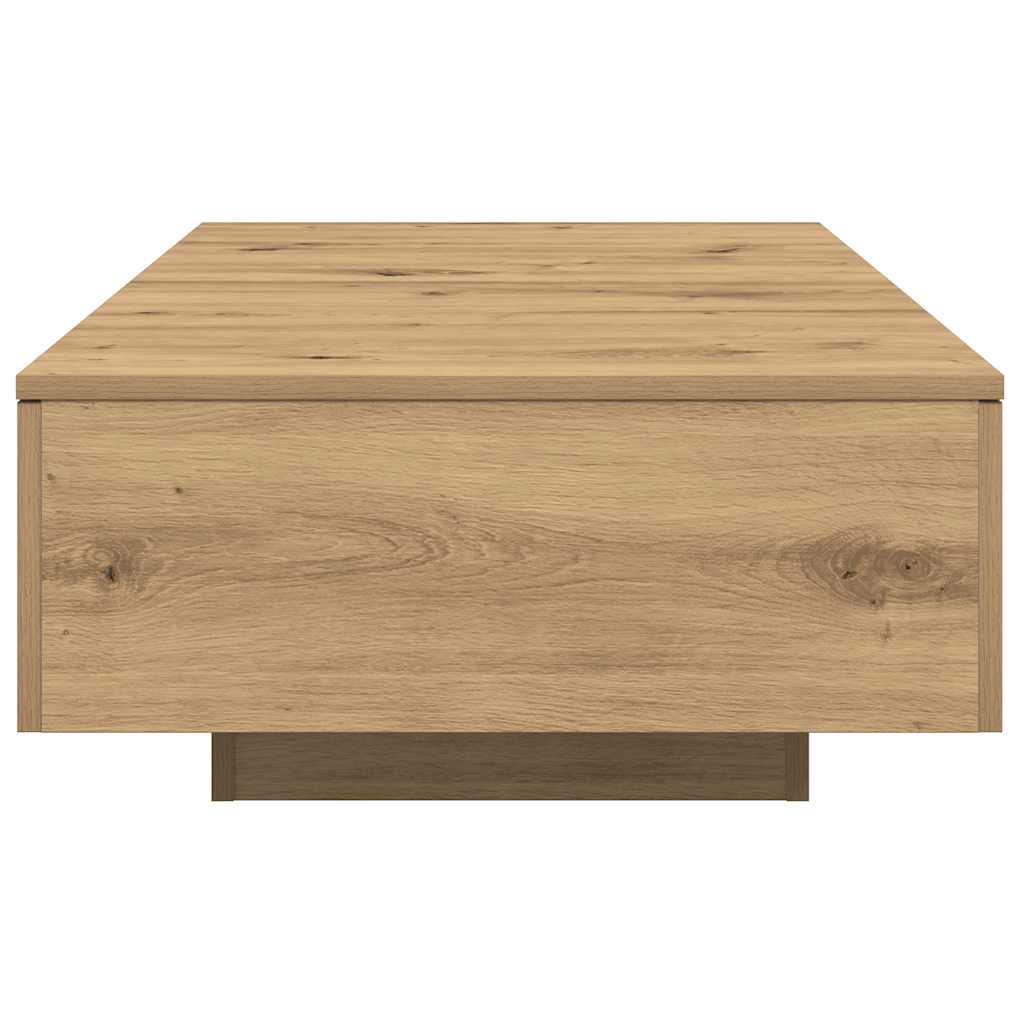 Table basse chêne artisanal 90x60x31 cm bois d'ingénierie - XIOS