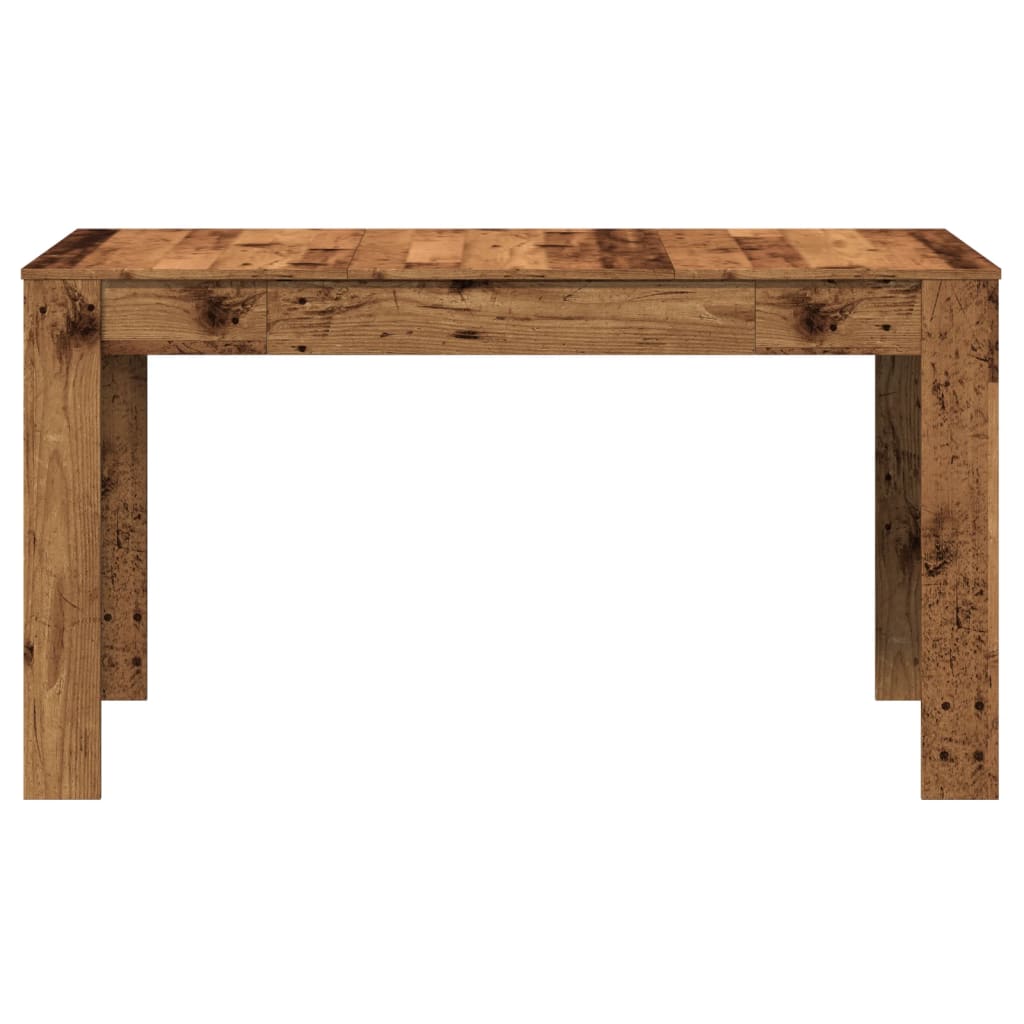 Table à manger vieux bois 140x74,5x76 cm bois d'ingénierie