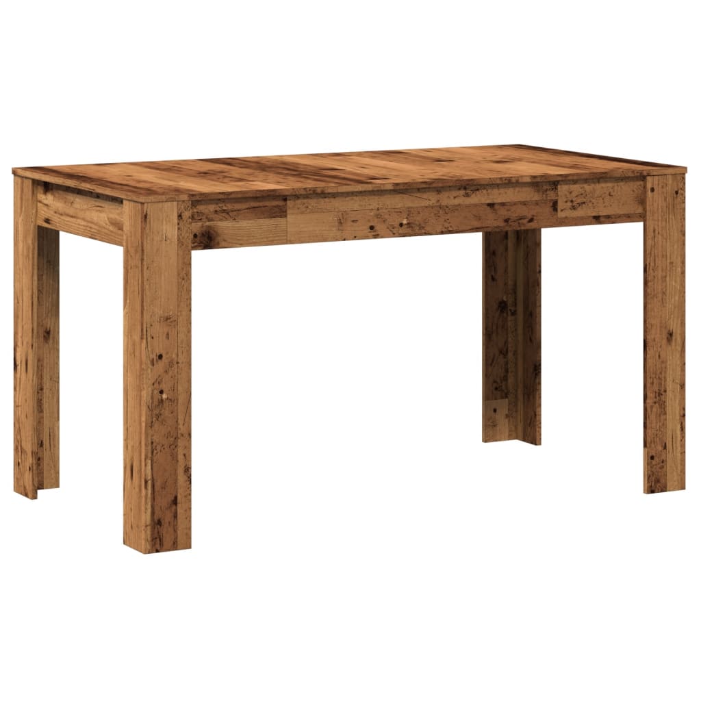 Table à manger vieux bois 140x74,5x76 cm bois d'ingénierie