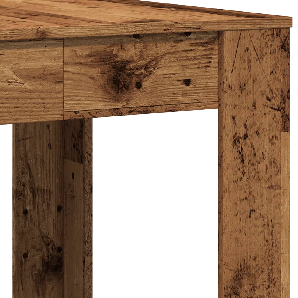 Table à manger vieux bois 140x74,5x76 cm bois d'ingénierie