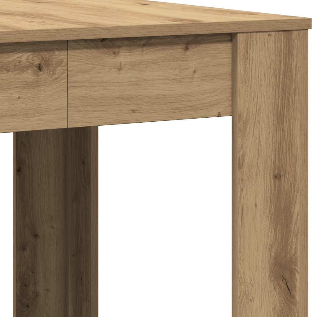 Table à manger chêne artisanal 140x74,5x76 cm bois d'ingénierie