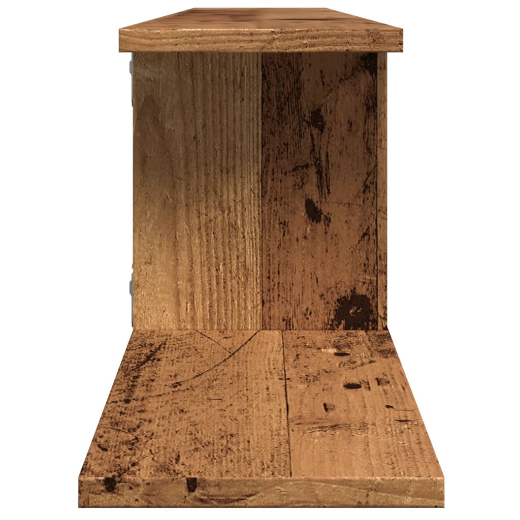Étagère TV murale vieux bois 125x18x23 cm bois d'ingénierie - XIOS