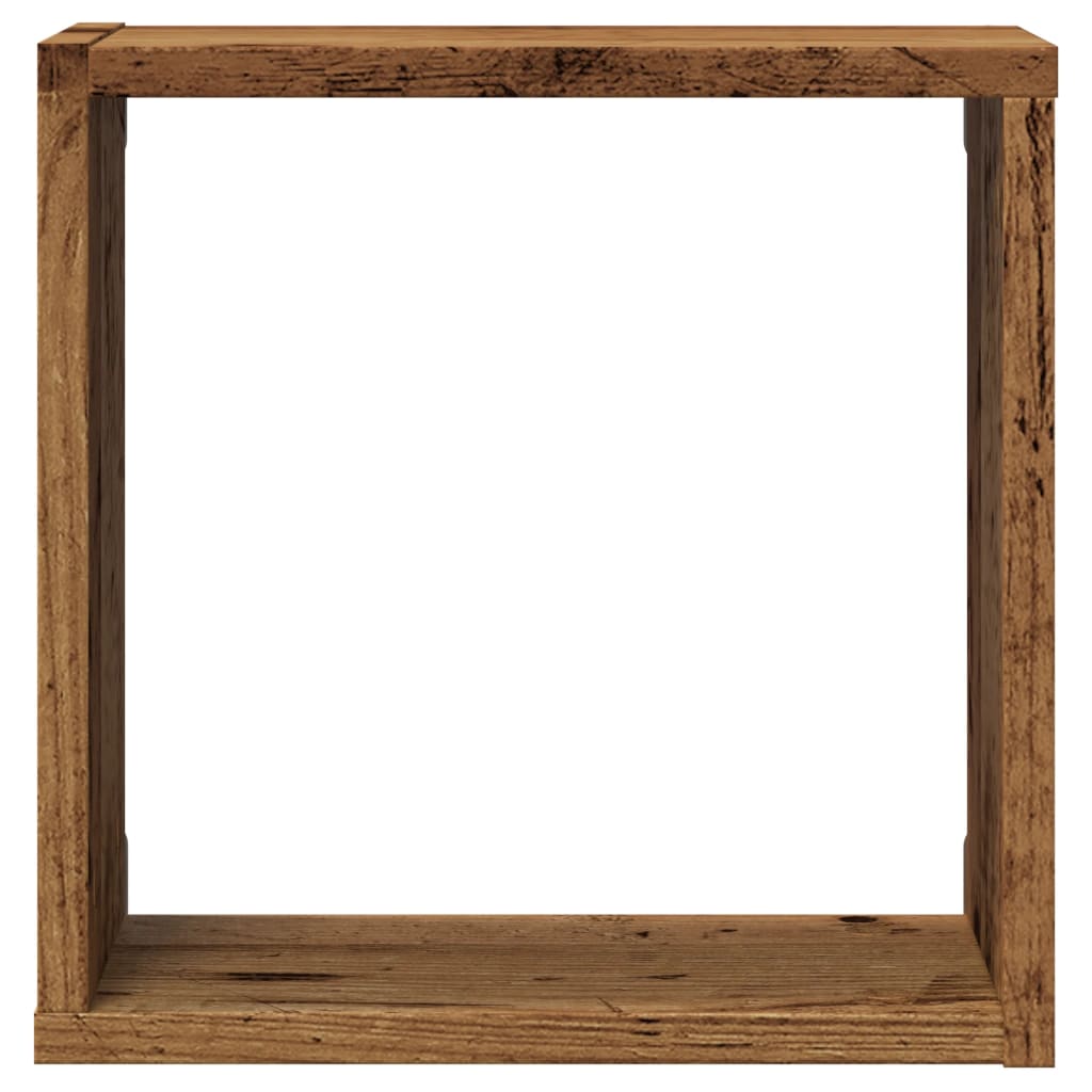 Étagères cube murales 4 pcs vieux bois 30x15x30 cm - XIOS