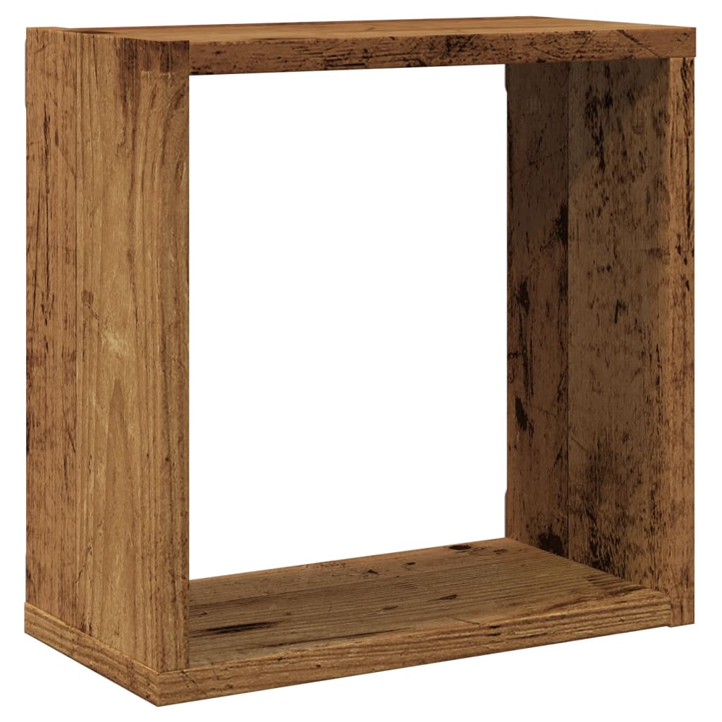 Étagères cube murales 6 pcs vieux bois 30x15x30 cm - XIOS