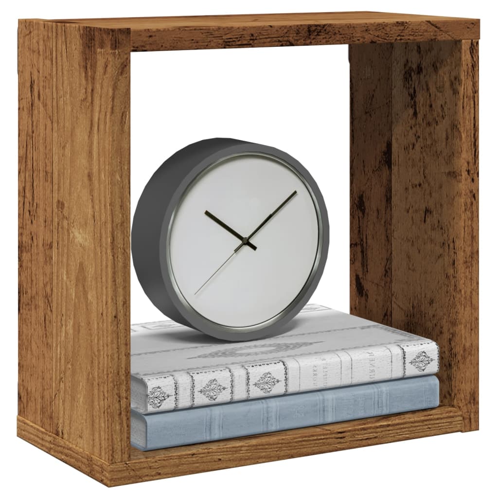 Étagères cube murales 6 pcs vieux bois 30x15x30 cm - XIOS