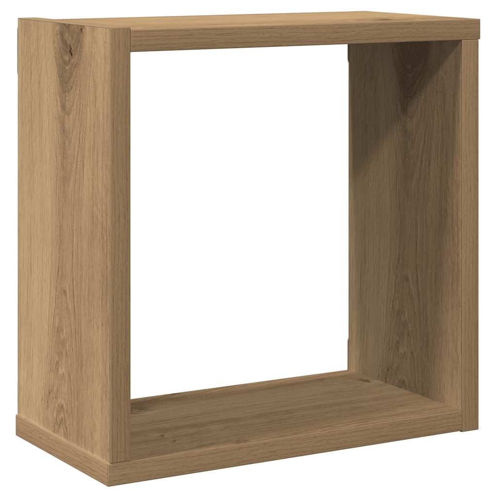 Étagères cube murales 6 pcs chêne artisanal bois d'ingénierie - XIOS