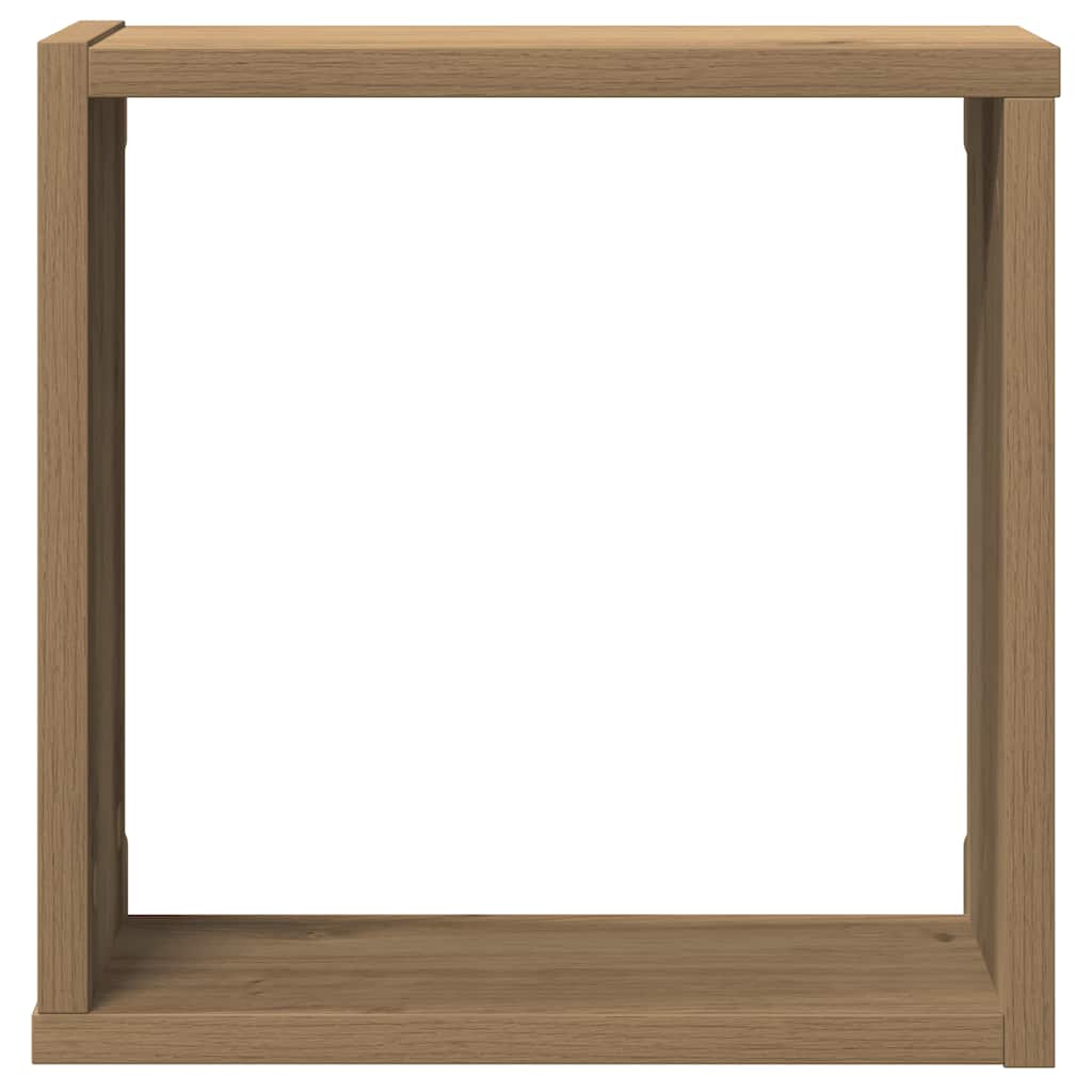 Étagères cube murales 6 pcs chêne artisanal bois d'ingénierie - XIOS