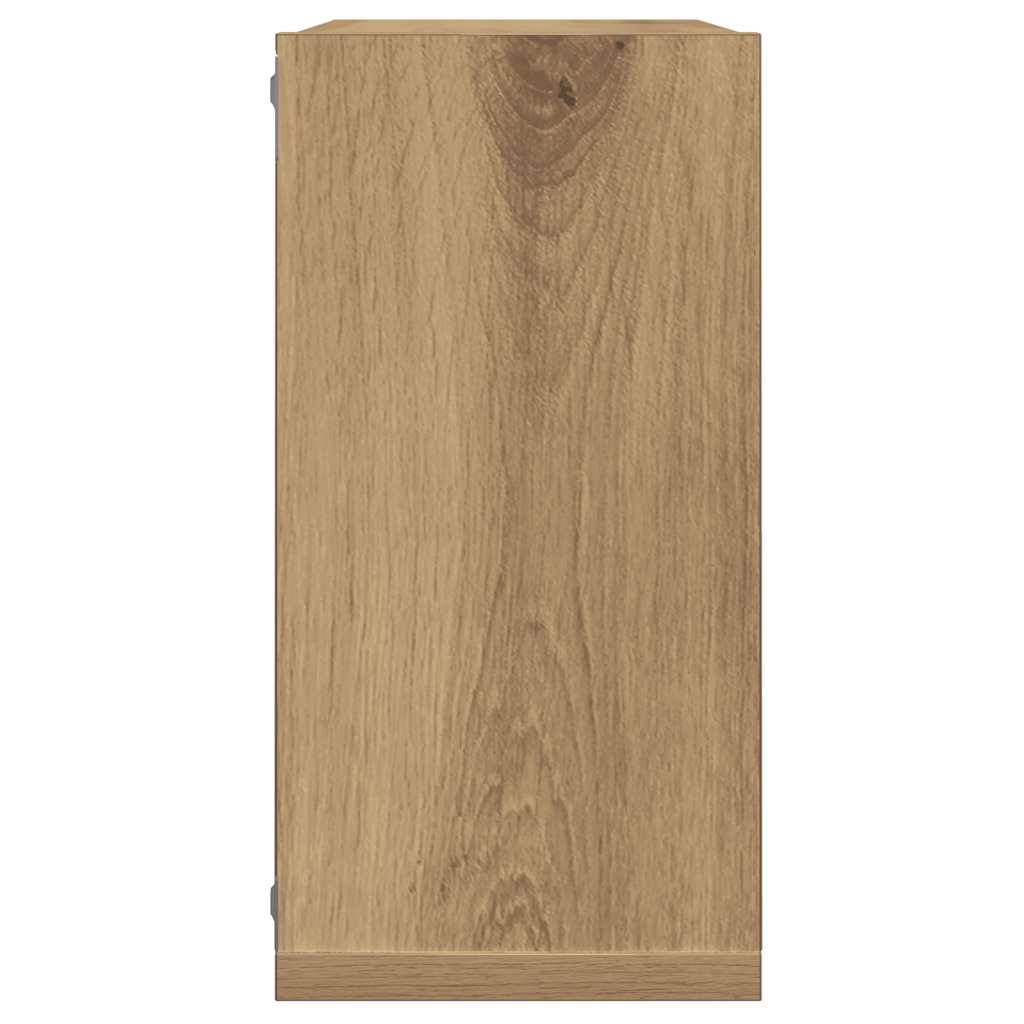 Étagères cube murales 6 pcs chêne artisanal bois d'ingénierie - XIOS
