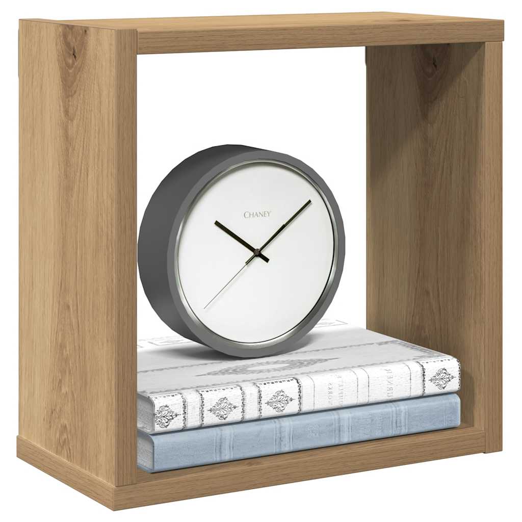 Étagères cube murales 6 pcs chêne artisanal bois d'ingénierie - XIOS
