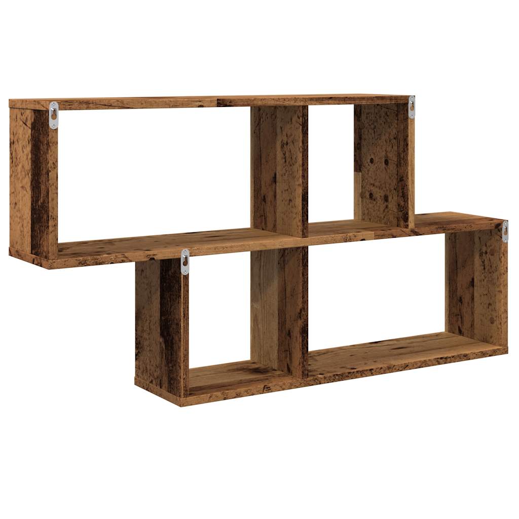 Étagère murale vieux bois 100x18x53 cm bois d'ingénierie - XIOS