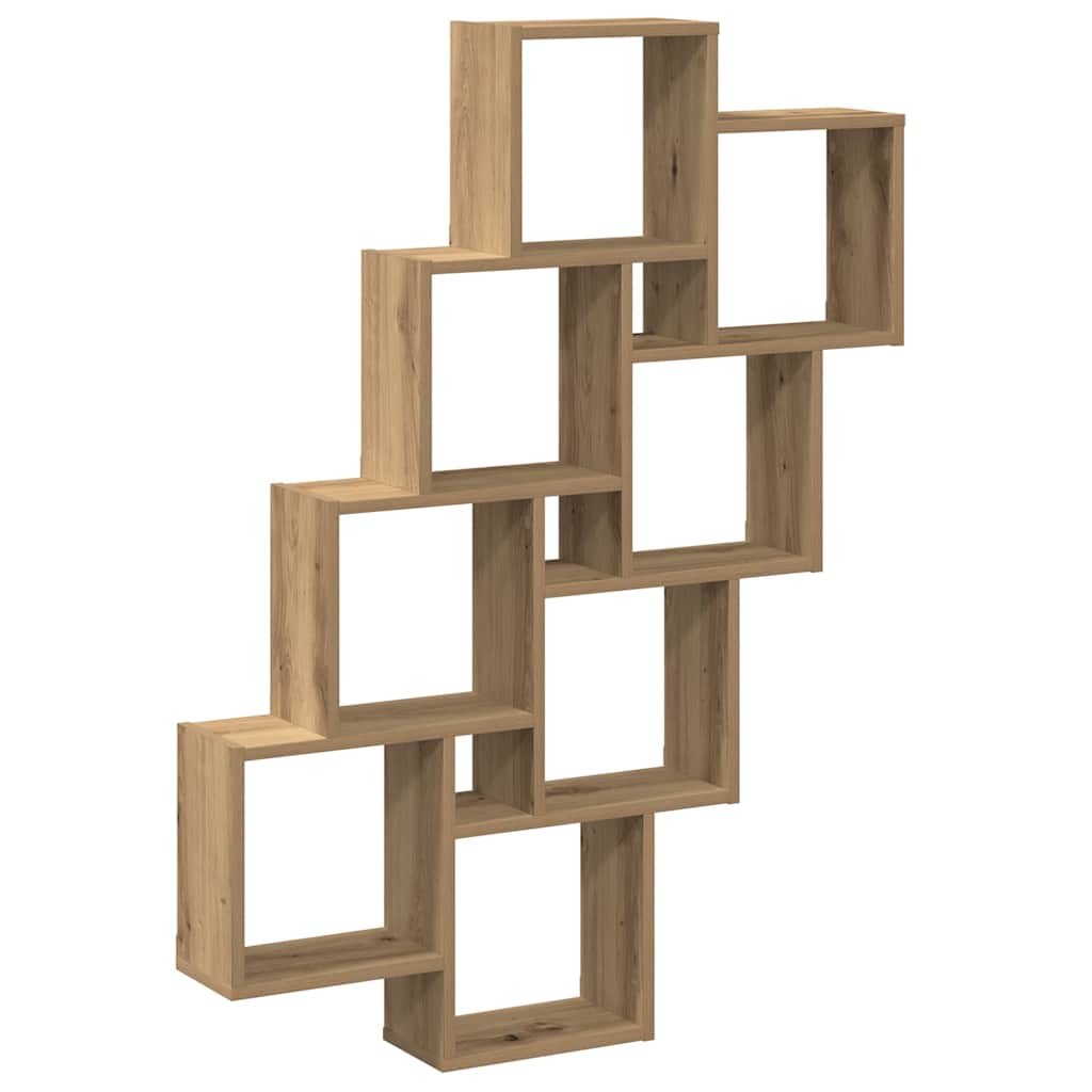 Étagère murale en forme de cube chêne artisanal 90x15x119,5 cm - XIOS